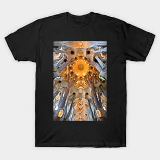 Looking upwards in the Sagrada Familia T-Shirt